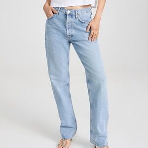 Agolde Lana Mid Rise Straight Rigid Light Wash‎ Size 24